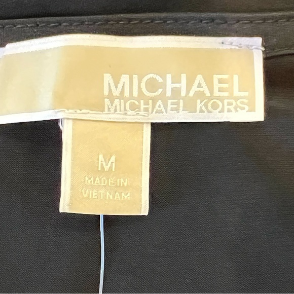 NWT $140 Michael Kors Black O-ring Dress Size Medium L/S Sheath Dress - Picture 13 of 16